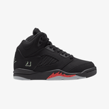 preschool jordan 5 retro (black/black-picante red-glow n the dark)