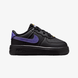 toddler nike force 1 low (black/action grape)