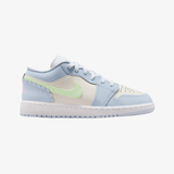 gradeschool jordan 1 low se (half blue/vapor green)