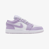 gradeschool jordan 1 low (barely grape/white-violet mist)