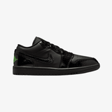 womens jordan 1 low se (black/scream green)