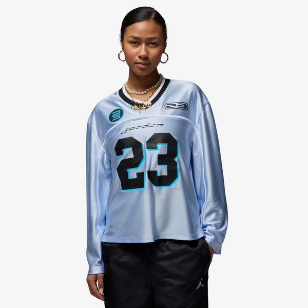 womens jordan l/s jersey (blue)