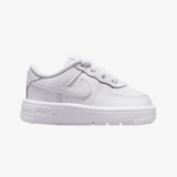 toddler nike force 1 low (white/white)