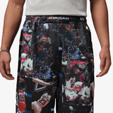 mens jordan printed cat scratch shorts (black)