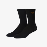 huf fuck it embroidered sock (black/gold)