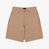 mens pleasures cat mirror shorts (beige)