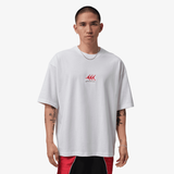 mens jordan oversized s/s graphic tee (white/red)