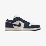 mens jordan 1 low se (obsidian/university gold)