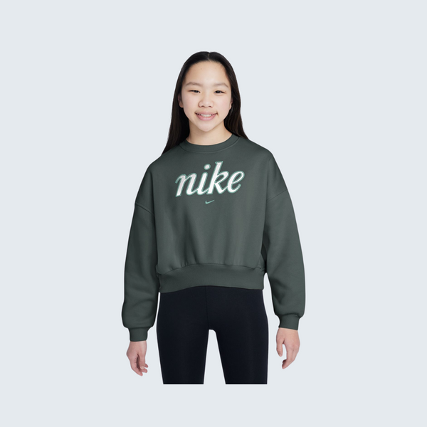 kids nike sportswear fleece (vintage green)