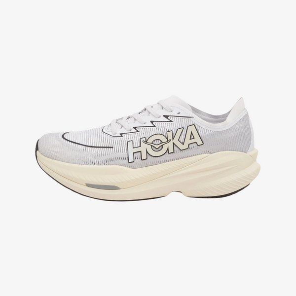 mens hoka mach x 2 (white/grey)
