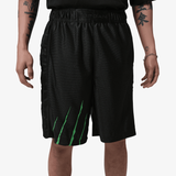 mens jordan brooklyn cat scratch shorts (black/scream green)