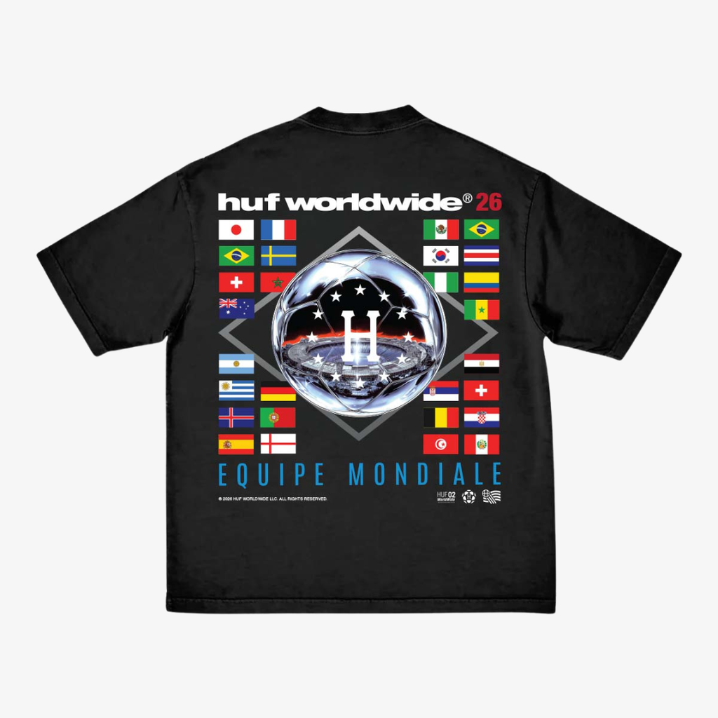 mens huf equipe mondaile s/s tee (black) – Premium Goods