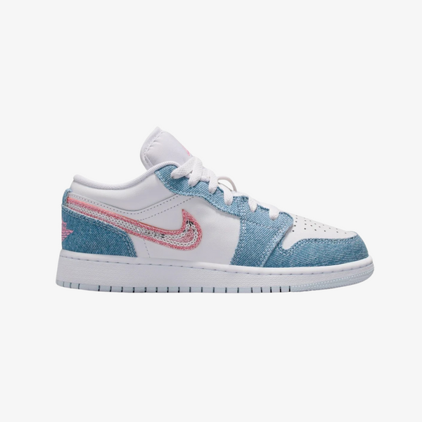gradeschool jordan 1 low se (cobalt bliss/pink glow)