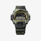 casio g-shock digital 6900 series watch (camo/gold)