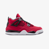 preschool jordan 4 retro "toro" (fire red/white-black)