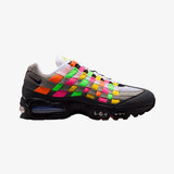 mens nike air max 95 big bubble woven (white/purple dynasty)
