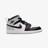 preschool jordan 1 mid (white/black/light smoke grey)