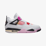 mens jordan 4 retro (off white/fire pink-anthracite)