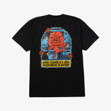 mens huf flower district s/s tee (black)