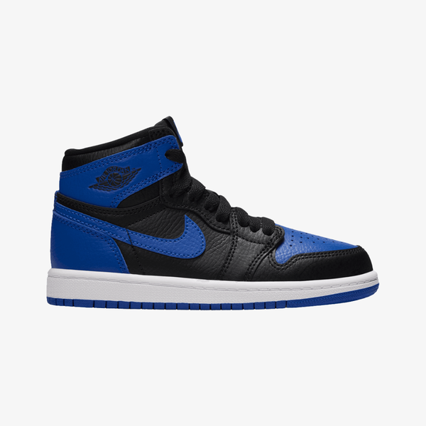 preschool jordan 1 retro high og "royal" (black/game royal white)