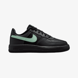 preschool nike air force 1 low lace (black/athracite green)