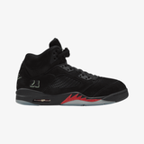 mens jordan 5 retro “halloween” (black/black-picante red-glow n the dark)
