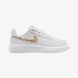 preschool nike force 1 low (white/leopard)