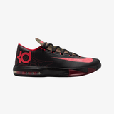 mens nike kd 6 (black/atomic red/medium olive/noble red)