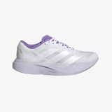 womens adidas adizero evo sl (cloud white/purple tint)