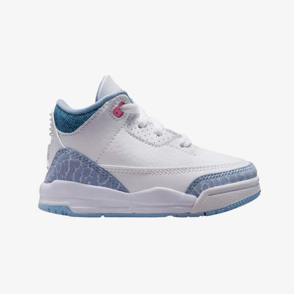 toddler jordan 3 retro (white/pink glow)