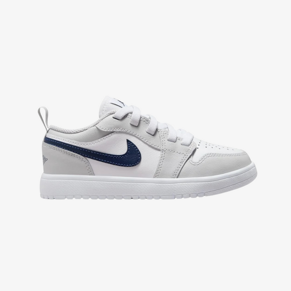 preschool jordan 1 low alt (white/midnight navy)