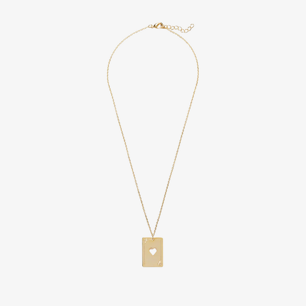 melody ehsani queen of hearts necklace (gold)