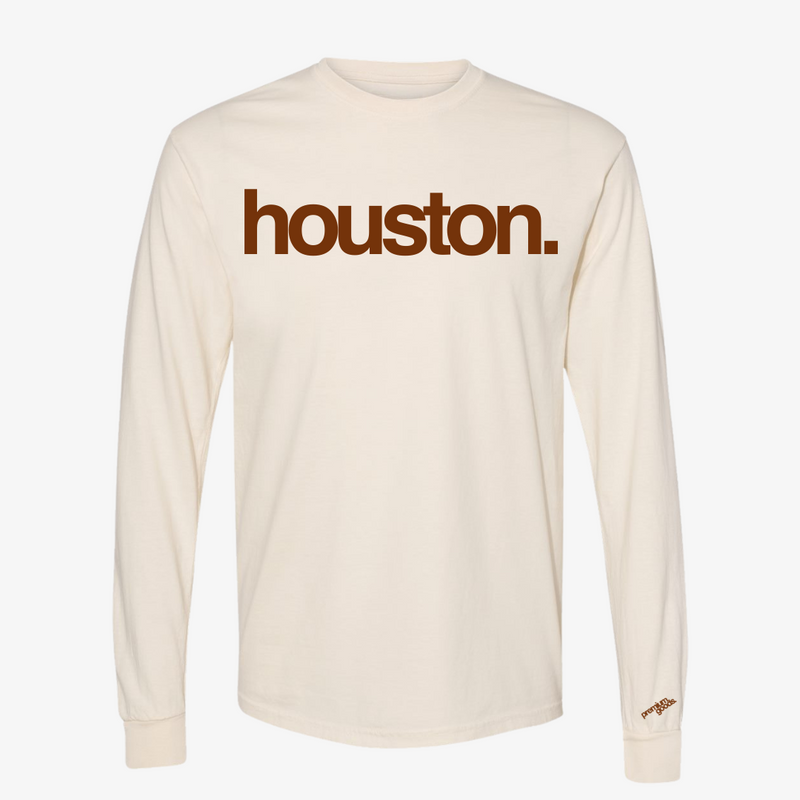 mens premiumgoods. houston. l/s tee (ivory)