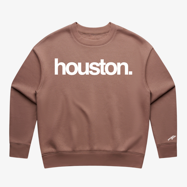 womens premiumgoods. houston. crewneck (hazy pink)