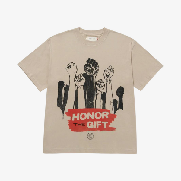 mens honor the gift dignity s/s tee (tan)
