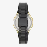 casio vintage digital watch (black/gold)