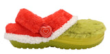 gradeschool crocs x the grinch classic lined clog (green/red)
