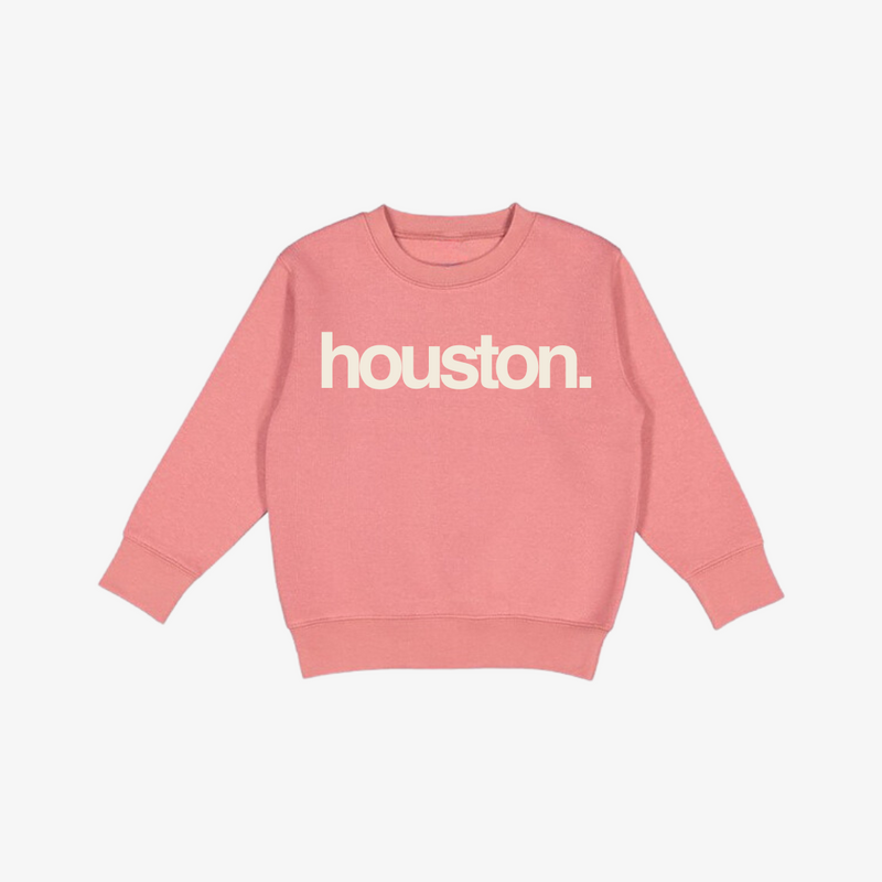 kids premiumgoods. houston. crewneck (mauve/cream)