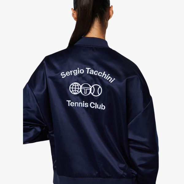 womens sergio tacchini miss angela bomber jacket (maritime blue)