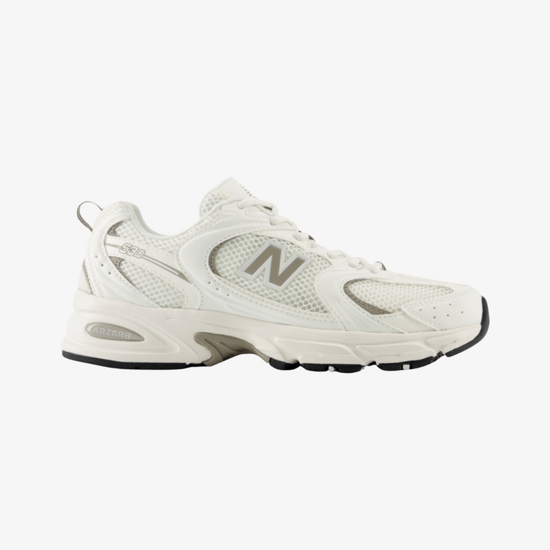 mens new balance 530 (white/tan)