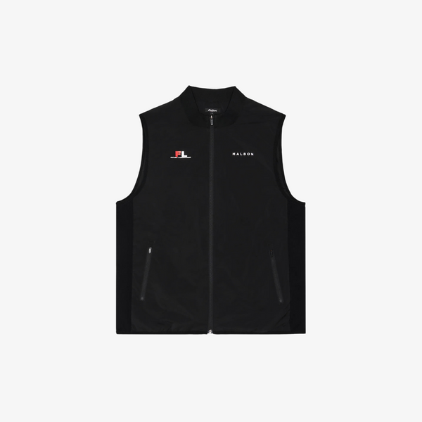 mens malbon x futura poly down vest (black)
