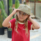kids howdy vintage s/s ringer tee (red)