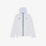 mens malbon x futura tag shell hooded zip jacket (white)