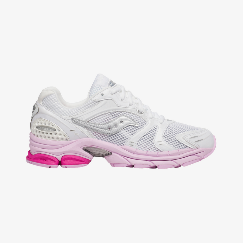 womens saucony progrid triumph 4 (white/pink)