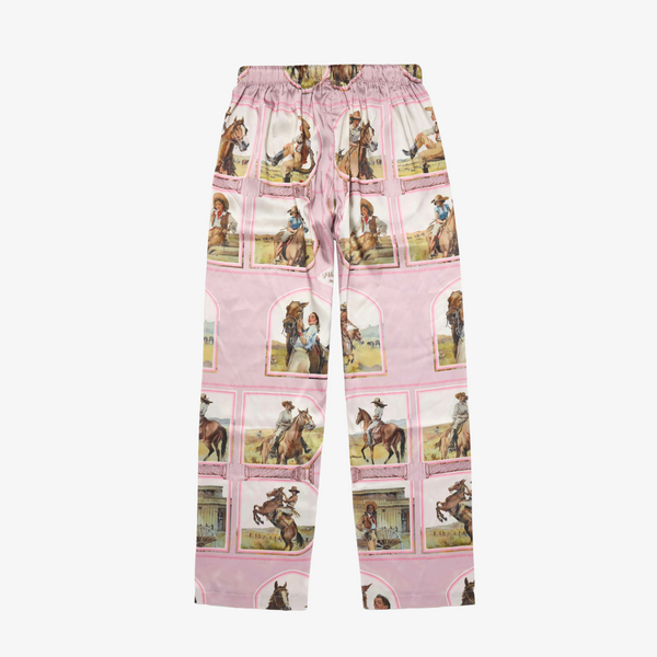 womens melody ehsani silky cowgirl pants (mauve)