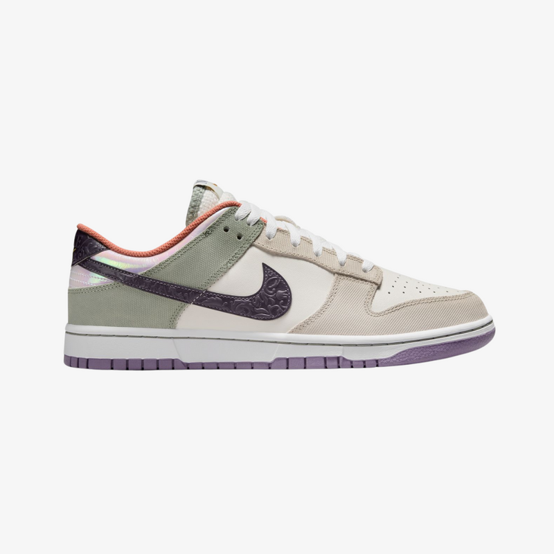 mens nike dunk low se (sail/gridiron)