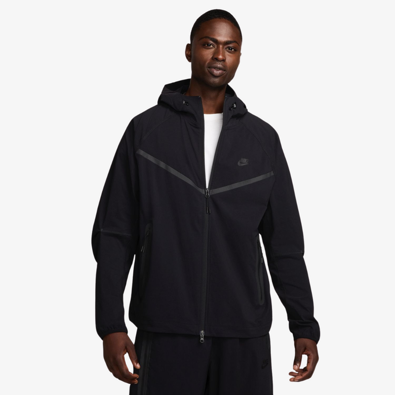 mens nike tech woven jacket (black)