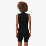 womens jordan romper bodysuit (black/white)