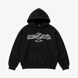 mens huf x three 6 mafia heavyweight hoodie (black)