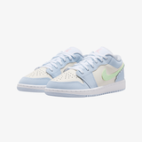 gradeschool jordan 1 low se (half blue/vapor green)